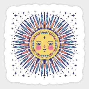 Feathered sun Sticker